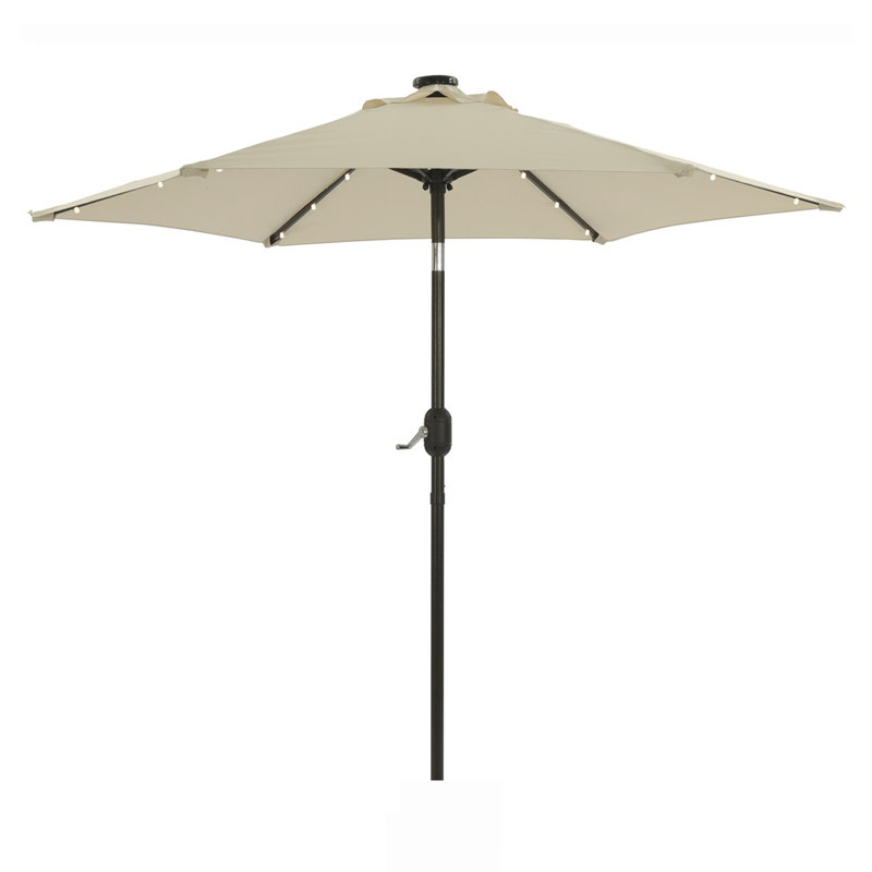 Parasol de marché lumineux 7,5 pi Atanase, Beige, H 84 po x l 86,6 po x P 86,6 po
