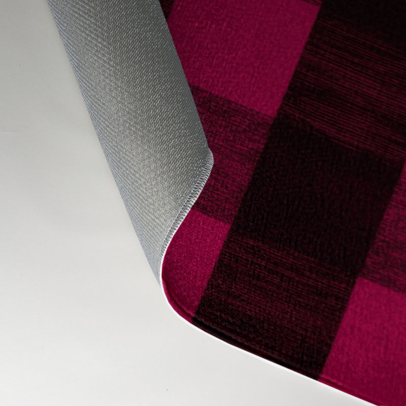 Tapis d'intérieur et d'extérieur à carreaux rouge, Rectangle 5 pi x 7 pi