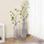 Glass Flower Tall Vase Room Crystal  Decor Nesting Vase (Set of 2)-1417681149