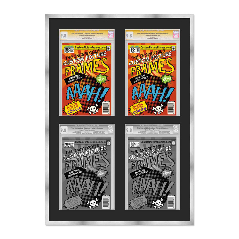 Cadre photo collage, Argent / noir