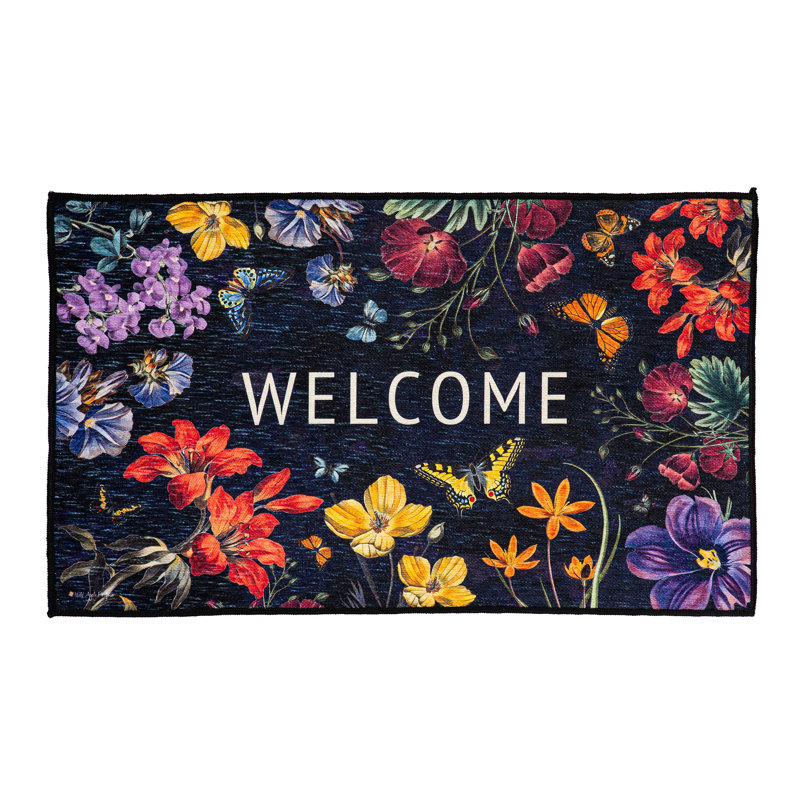 Tapis intérieur / extérieur lavable Butterfly Garden