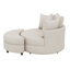 Fauteuil demi-tonneau pivotant 360 ° avec repose-pieds et 4 coussins Accent-118014402