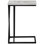 Table de salon et de chambre à coucher moderne, plateau en stratifié gris et pieds en métal noir, conception d'espace, L 10,14 po x l 18,25 po H 25,21 po, table de collation pour la chambre à coucher, base, portable, longueur 10,14 po, largeur 18,25 po, hauteur