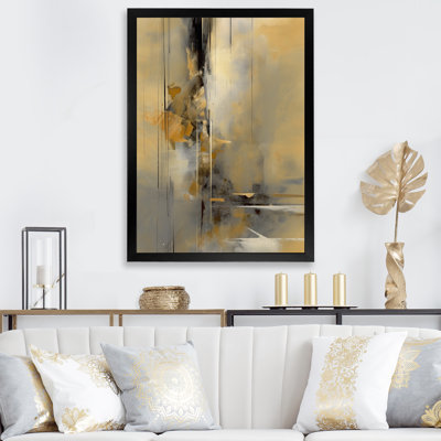 Jaune et gris au-delà de la toile IV - reproduction