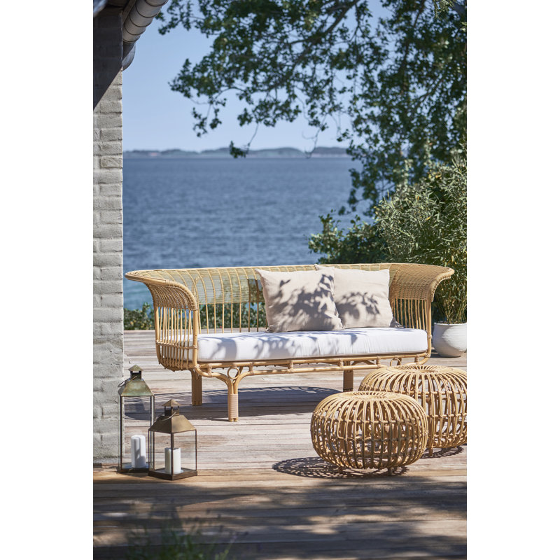 Franco Albini Large Outdoor Ottoman, Brown