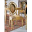 Solid Wood Side Chair in Gold