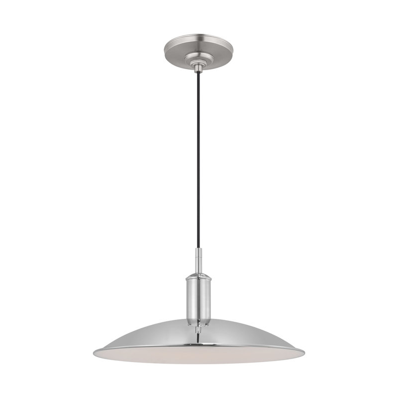 Thomas O'Brien Dash 1 Light Dining Room Pendant , 183" H x 18" W x 18" D, Polished Nickel