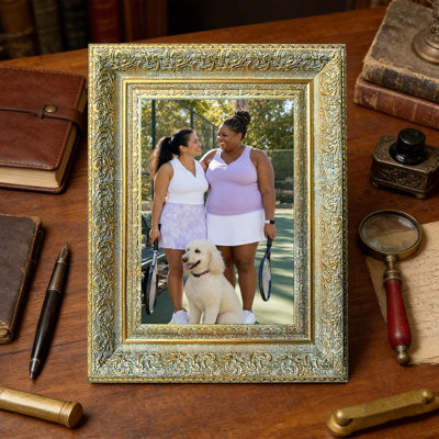 8" x 10" Antique Gold 1PC Statement Picture Frame for New Home Gifts