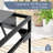 5-Piece Outdoor Patio Bistro Set - All-Weather Wicker Loveseat and Chairs with Metal Table and Soft Cushions - Rattan Conversation Set for Backyard, Balcony, Garden