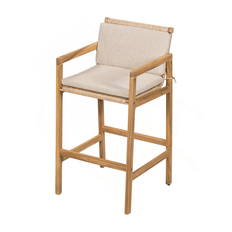 Ensemble de 2 tabourets de bar en bois Marcella