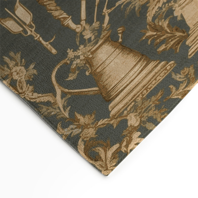 French Brown Indoor and Outdoor Area Rug, Rectangle 9' x 12'