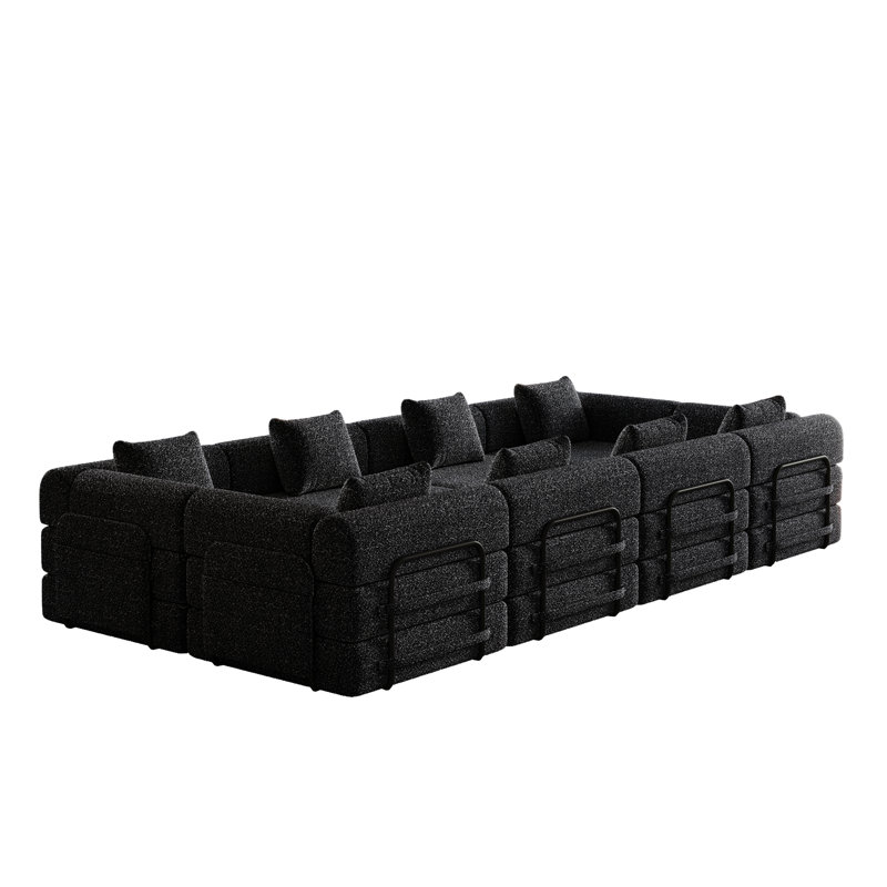 Canapé-lit convertible, Tissu noir