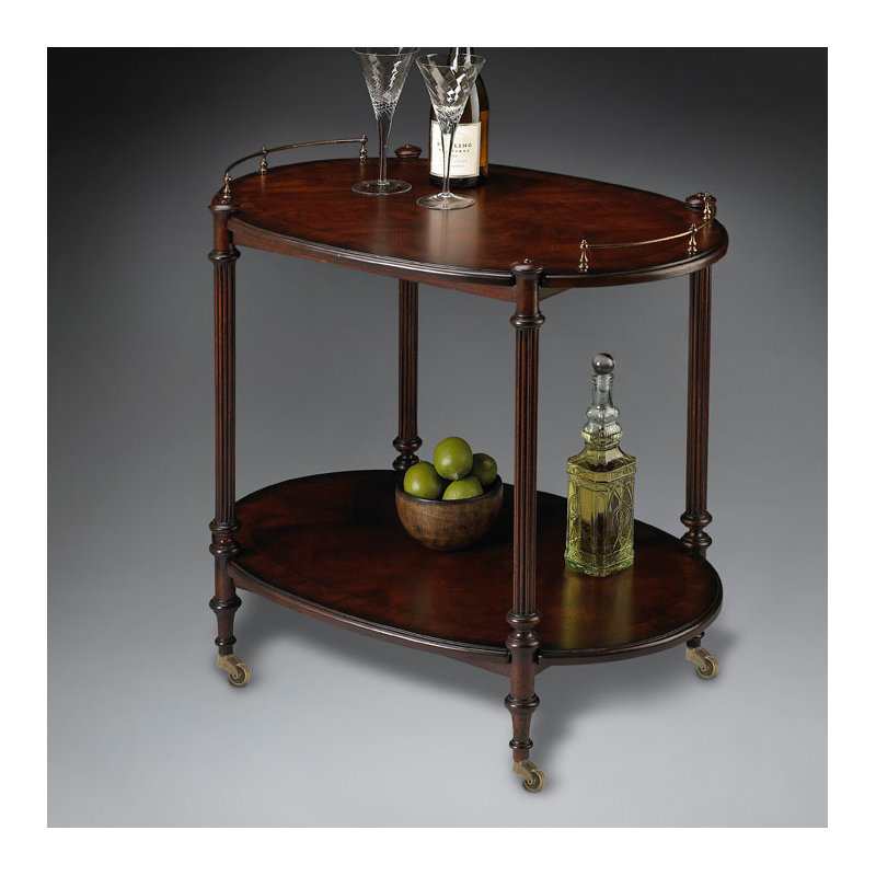Keating Serving Cart, Antique Brass