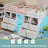 Twin Size Low Loft Bed for Kids with 8 Storage Drawers,LED Lights and Bookcase,Loft Bed with 13" Guaidrail,Under-Bed Play Space