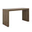 Console moderne avec motif rayé unique, table d'entrée étroite en placage de bois massif Paulownia, derrière la table de canapé-668849822