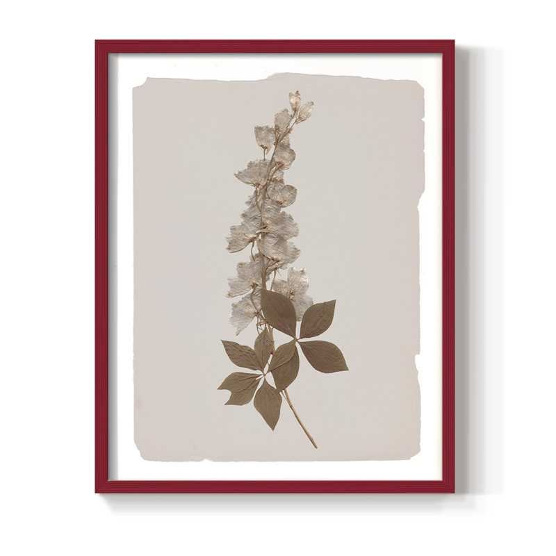 Reproduction encadrée monochrome en bois massif III, H 21 po x l 17 po, Rouge