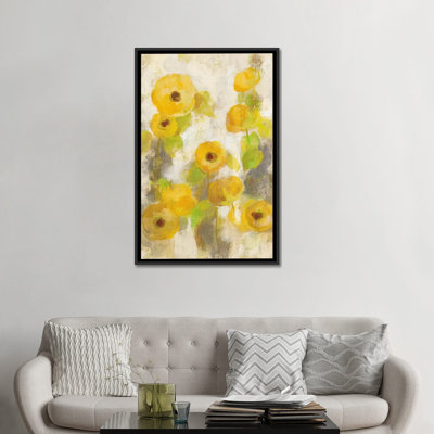 « floating yellow fleurs ii », reproduction d’art sur toile
