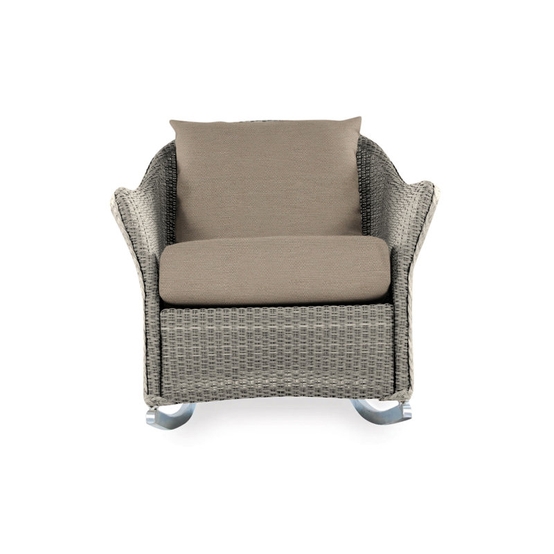 Weekend Retreat Outdoor Rocker Chair, Pewter, Charlotte Sparrow