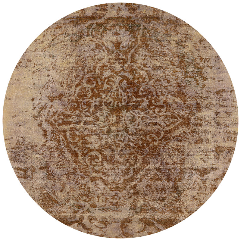 Abstract Indoor Rug, Round 8'