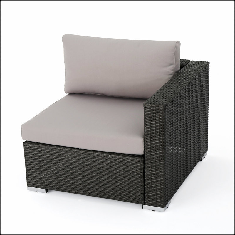 SANTA ROSA Right Armchair With Grey Upholstery And Durable Aluminum Frame For Modern Comfort And Style, Gray