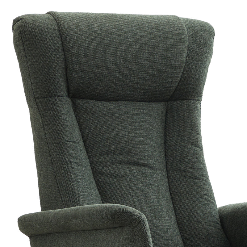 Chaput 69cm Wide Swivel Lounge Chair, Reclining, Winter Moss Polyester Blend