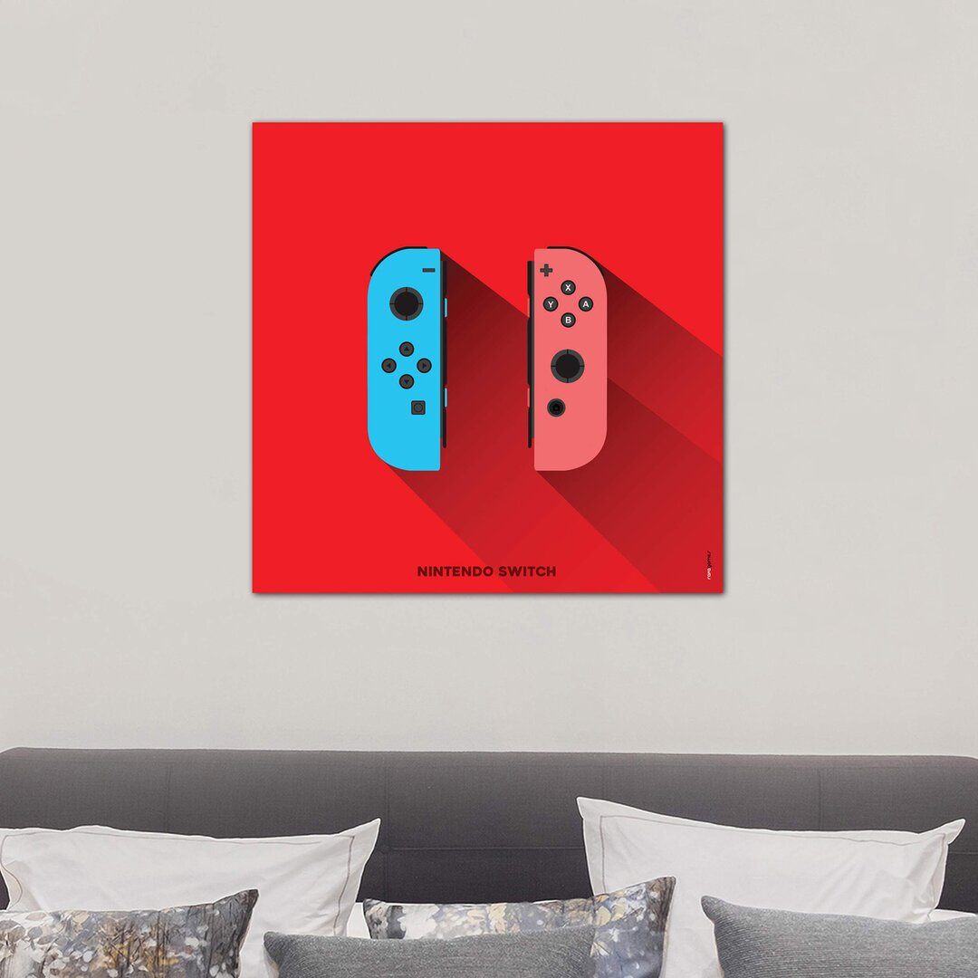 Leinwandbild - Grafikdruck „Joystick Nintendo Switch” von Rafael Gomes