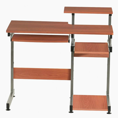 Bureau d'ordinateur complet, grain de bois