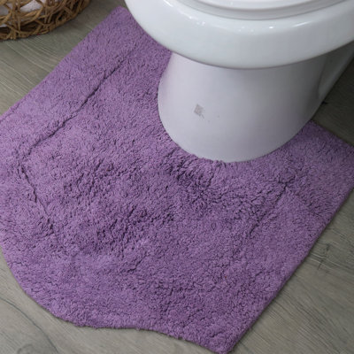 Tapis pour salle de bain en U 100% coton Morissette Waterford, 20 po x 20 po, envers en latex vaporisé, tapis de salle de bain doux et absorbants, lavable à la machine