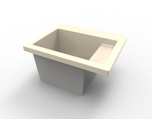 Petopia 26" x 21" Drop in Laundry Sink, Biscuit