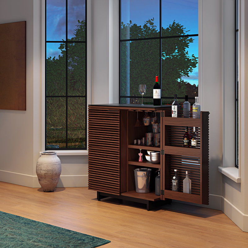 Corridor 36'' Bar Cabinet, Chocolate Stained Walnut