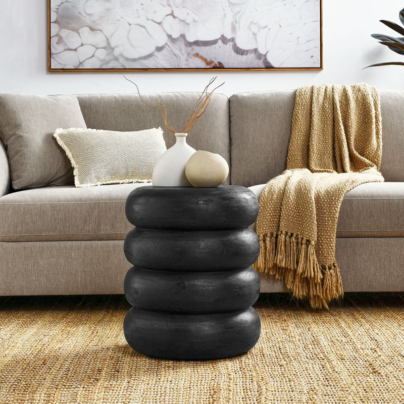 Table d'appoint Ellery, Noir, noir, noir, noir