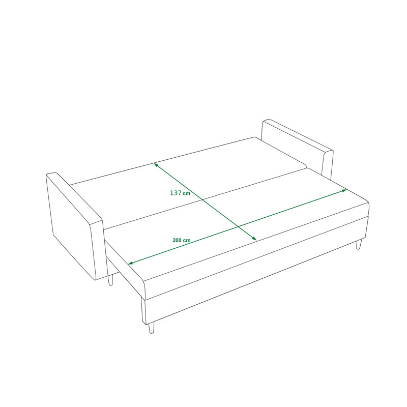 Wayment 3 Seater Sleeper, Beige/Grey