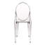 Chaise fantôme transparente à dossier ovale en résine Victoria - par Chivari