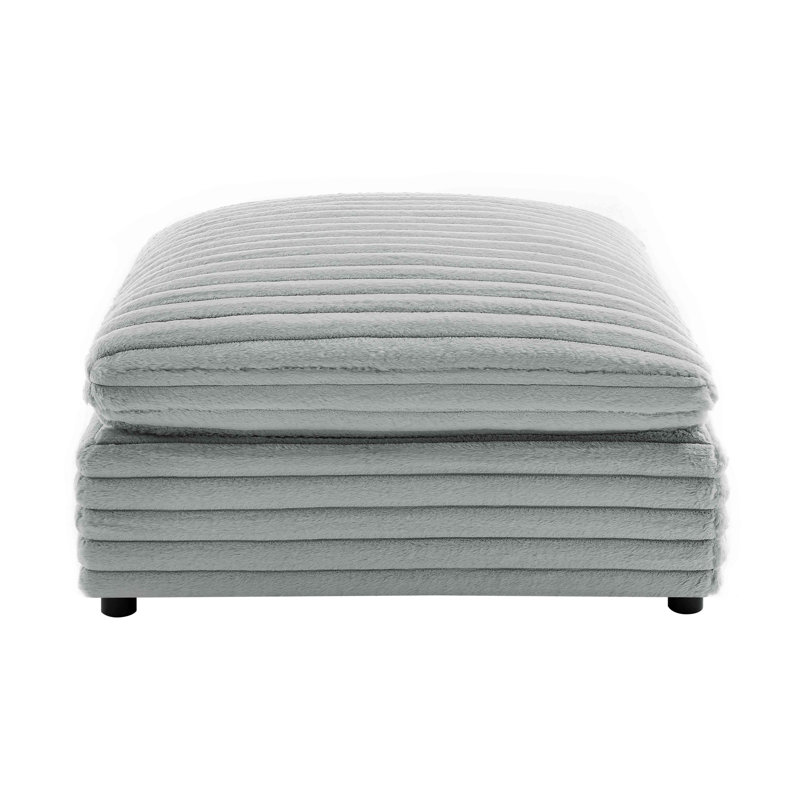 Jenny Plush Polyester 40 In. Square Ottoman