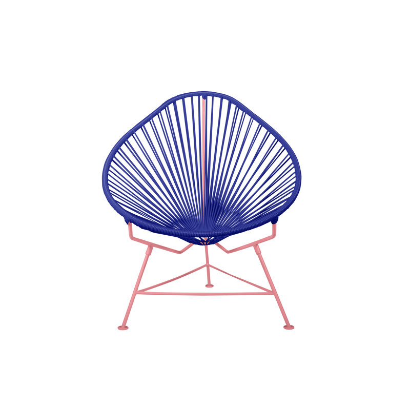 Chaise de jardin, Bleu profond / corail
