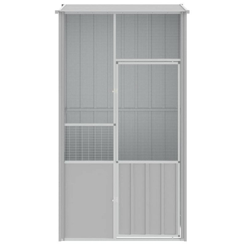 Bletchley Weather Resistant Bird Cage, 200cm H x 115cm W x 78cm D., Grey