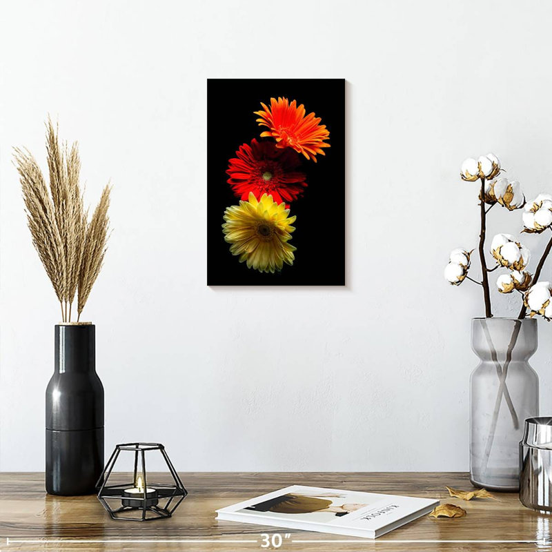 Trois marguerites lumineuses Harnek, H 12 po x l 8 po