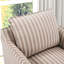 360-degree Swivel Accent Chair, Striped Upholstered Armchair with Removable Cushions-1582468715