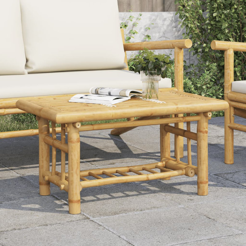 Table basse en bambou Bay Isle Home ™, H 14,2 po x L 27,6 po x l 17,7 po