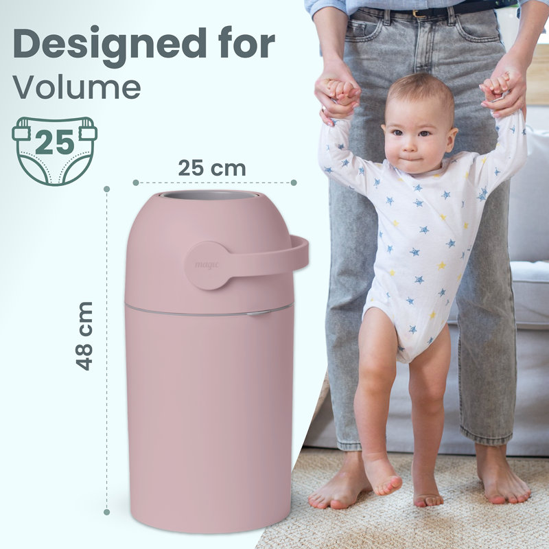 Seau à couches Magic Baby, Rosé