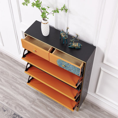 Luxury-Style Painted Shoe Storage Cabinet
