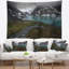 Polyester lac de montagne turquoise avec tapisserie avec accessoires de suspension inclus-28490529