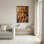 Art mural sur toile avec paniers traditionnels tissés avec motifs géométriques-133487612