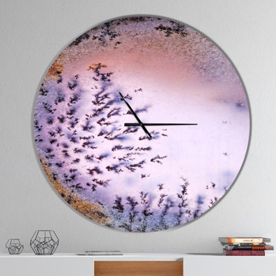 Crystal Dendrite macro - Modern wall clock