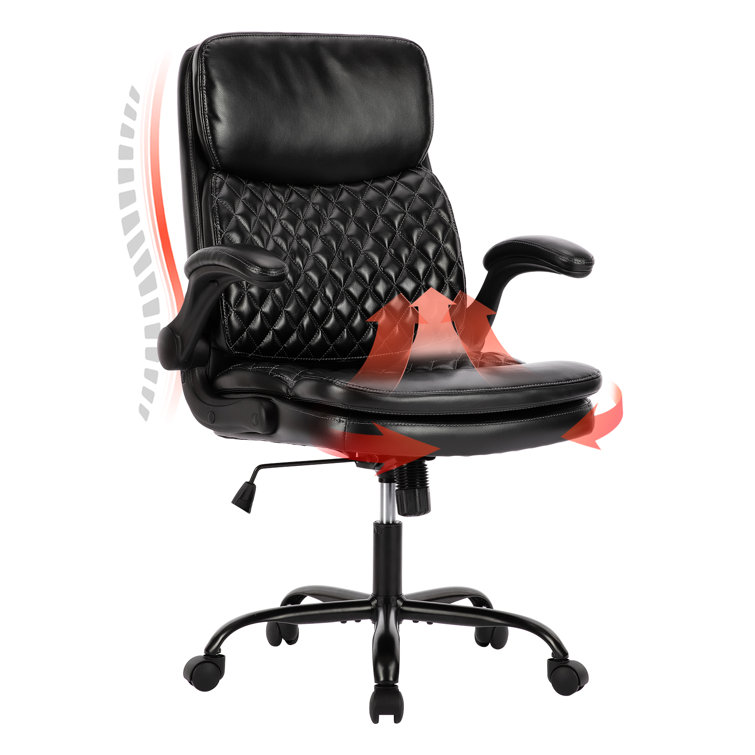 Ergonomic Executive Chair Latitude Run Upholstery Color: Black