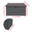 Garden Sanctuary 114cm W 350L Metal Lockable Deck Box-110836092