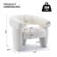 Fauteuil moderne rembourré à larges accents-1253259910