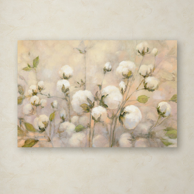 « coton field », reproduction sur toile tendue, H 12 po x l 19 po
