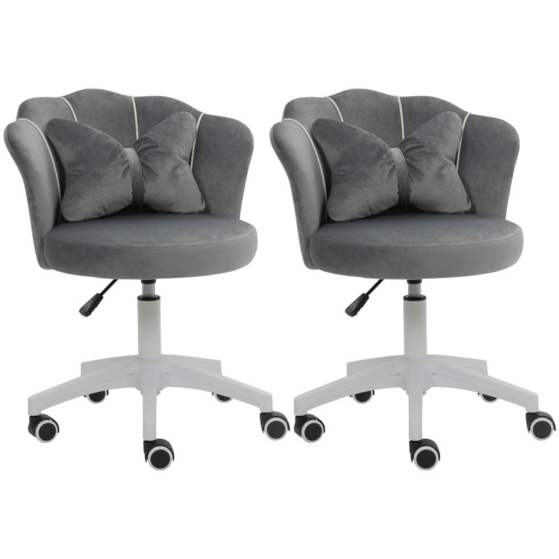 Herschel Velvet Task Chair, Gray