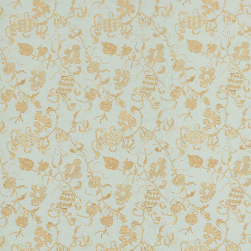 Giles Deacon Mydsomer Pickings Fabric, Smog Blue/Lame Gold